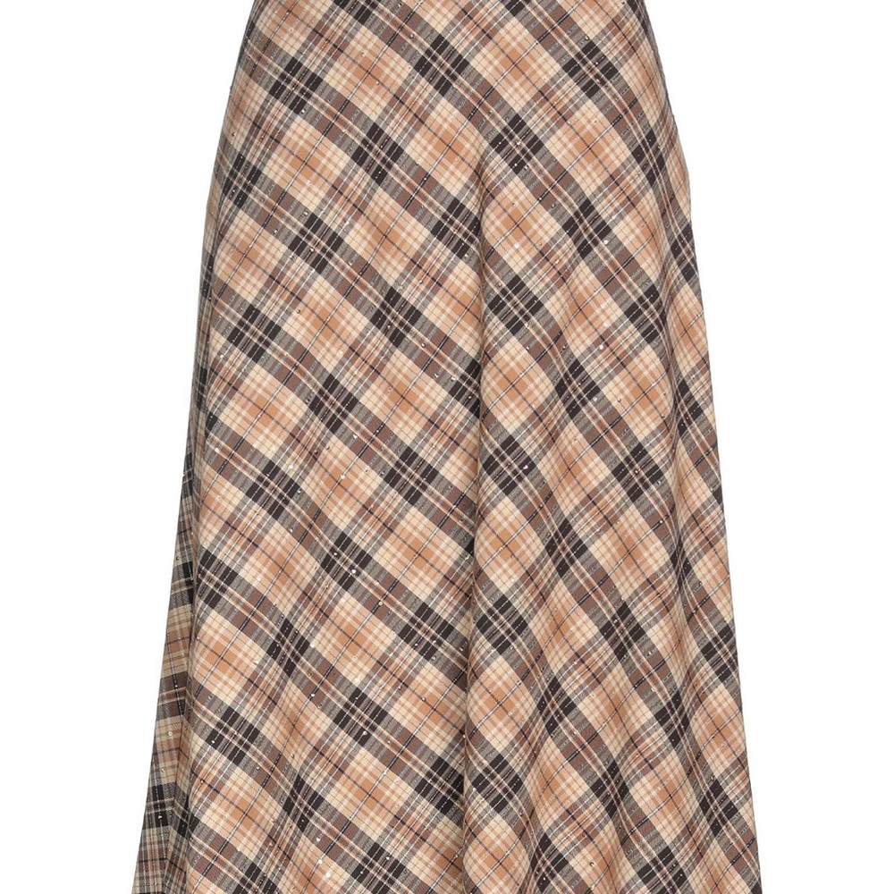 Plaid A-Line Skirt, size S, made in Italy